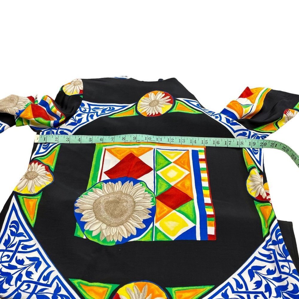 KC Spencer Multicolor Long Sleeve Dress Geometric and Sunflower Patterns Size M - Picture 9 of 14
